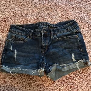 Dark wash shorts from Aeropostale